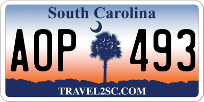 SC license plate AOP493