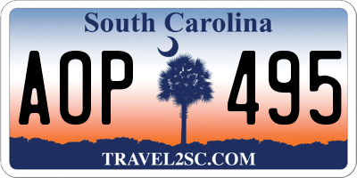 SC license plate AOP495