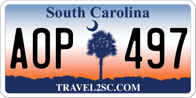 SC license plate AOP497