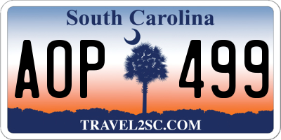 SC license plate AOP499