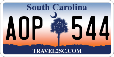 SC license plate AOP544
