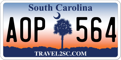 SC license plate AOP564