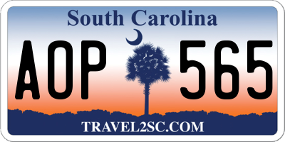 SC license plate AOP565