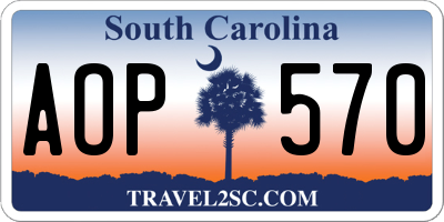 SC license plate AOP570