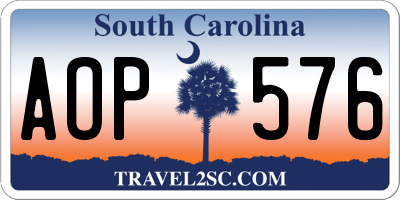 SC license plate AOP576
