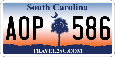 SC license plate AOP586