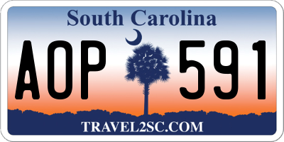 SC license plate AOP591