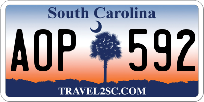 SC license plate AOP592