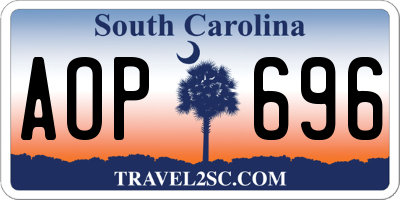 SC license plate AOP696