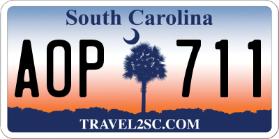 SC license plate AOP711