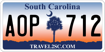 SC license plate AOP712