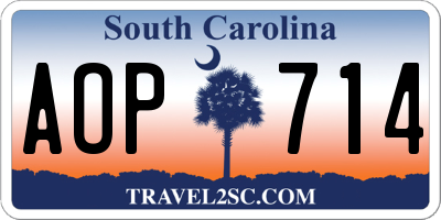 SC license plate AOP714