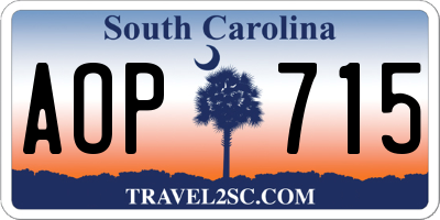 SC license plate AOP715