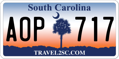 SC license plate AOP717