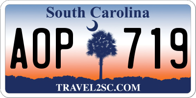 SC license plate AOP719