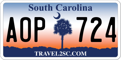 SC license plate AOP724