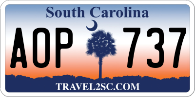 SC license plate AOP737