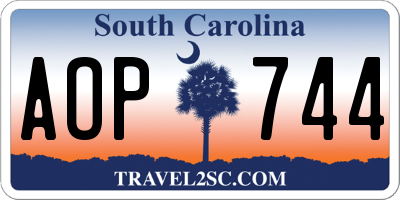 SC license plate AOP744