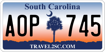 SC license plate AOP745