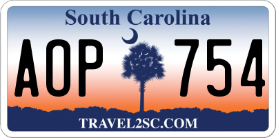 SC license plate AOP754