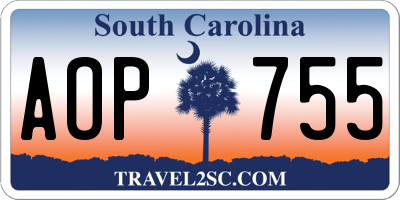 SC license plate AOP755