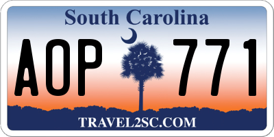 SC license plate AOP771