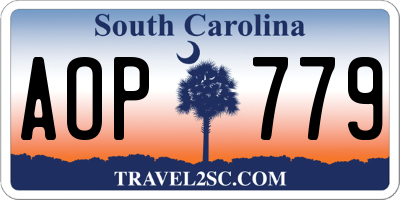 SC license plate AOP779