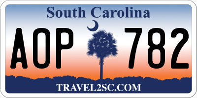 SC license plate AOP782