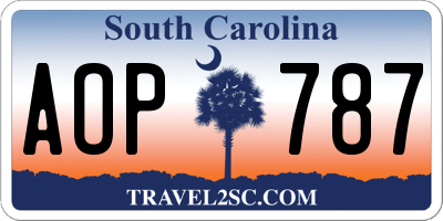 SC license plate AOP787