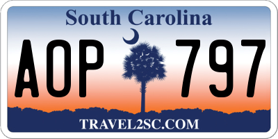 SC license plate AOP797