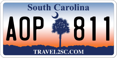 SC license plate AOP811