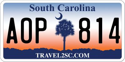 SC license plate AOP814