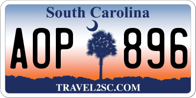 SC license plate AOP896