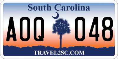 SC license plate AOQ048