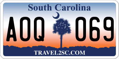 SC license plate AOQ069