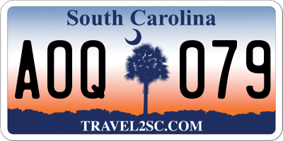 SC license plate AOQ079
