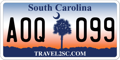 SC license plate AOQ099