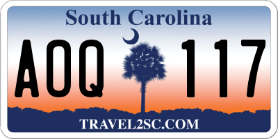 SC license plate AOQ117