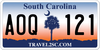 SC license plate AOQ121