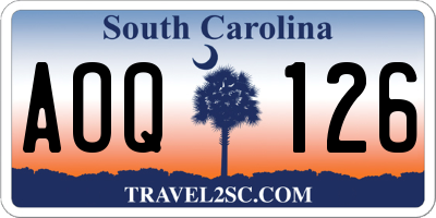 SC license plate AOQ126