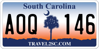SC license plate AOQ146