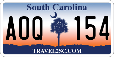 SC license plate AOQ154