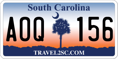 SC license plate AOQ156