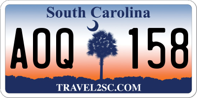 SC license plate AOQ158