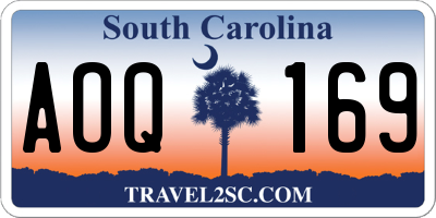SC license plate AOQ169