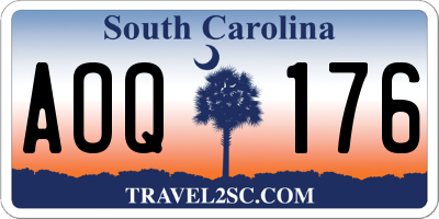 SC license plate AOQ176