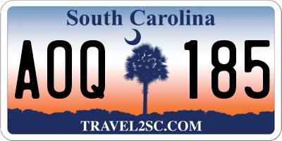 SC license plate AOQ185