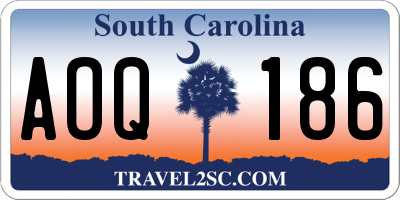 SC license plate AOQ186