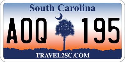 SC license plate AOQ195