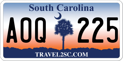 SC license plate AOQ225